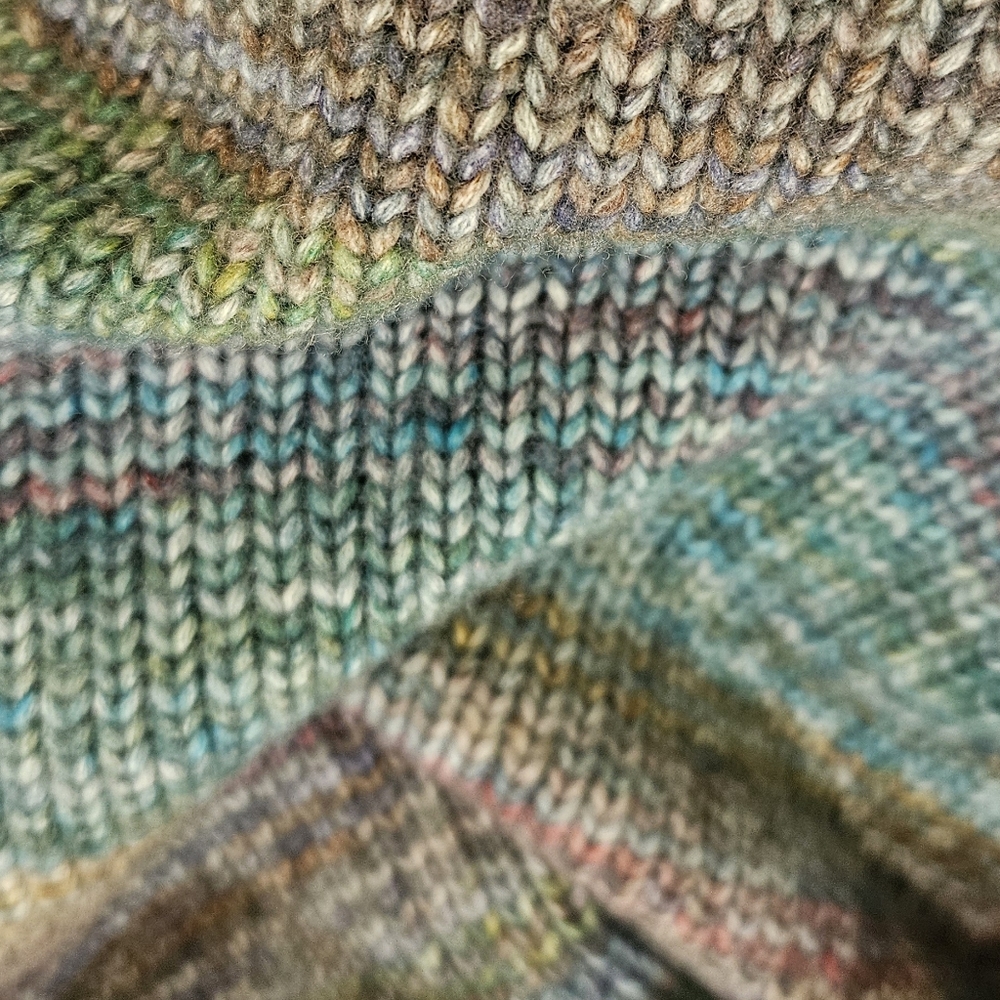 J. Crew Italian Space-Dyed Cotton & Wool Sweater XS (0-2) Blue Green Crew Neck - Picture 10 of 11